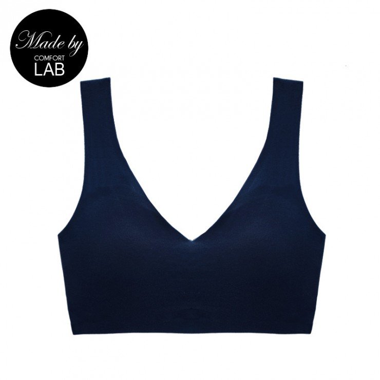 Navy Cotton Comfy Bralette (Only A,B Cup)