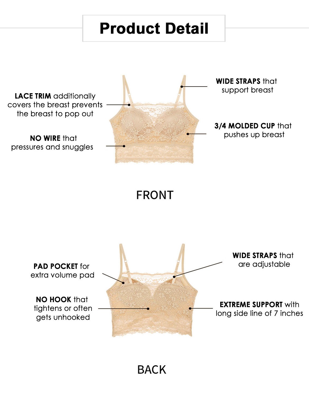 comfortlab PeachSkin Lacy Magic Lift Bralette & Panty Set